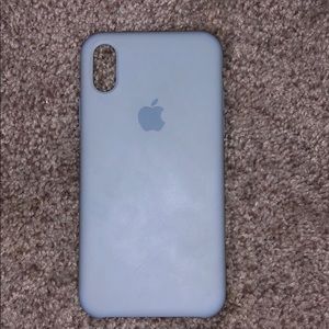 Light blue Apple silicone iPhone X case